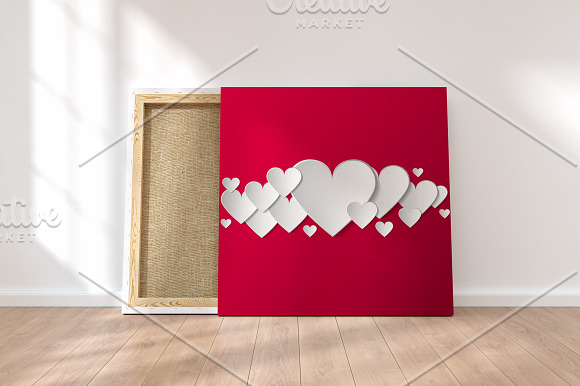 Vector cards with 3d paper hearts in Illustrations - product preview 2