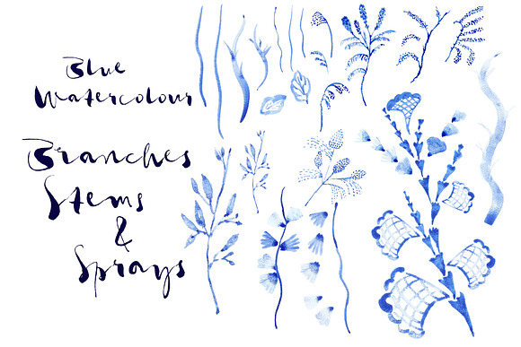 Chinoiserie Watercolour Elements in Illustrations - product preview 4