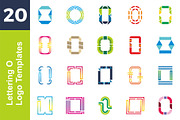 20 Logo Lettering O Template Bundle