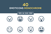Emoticons monochrome