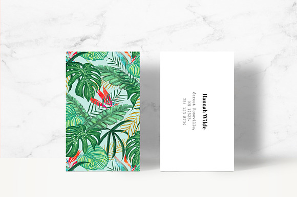 The Tropics Business Card Template in Business Card Templates - product preview 1