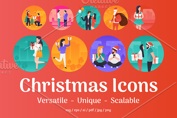 Christmas and New Year Vector Icons in Icons - product preview 1