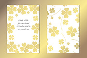 Golden Lucky Clover Card Template