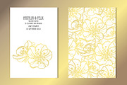 Golden Sakura Card Template