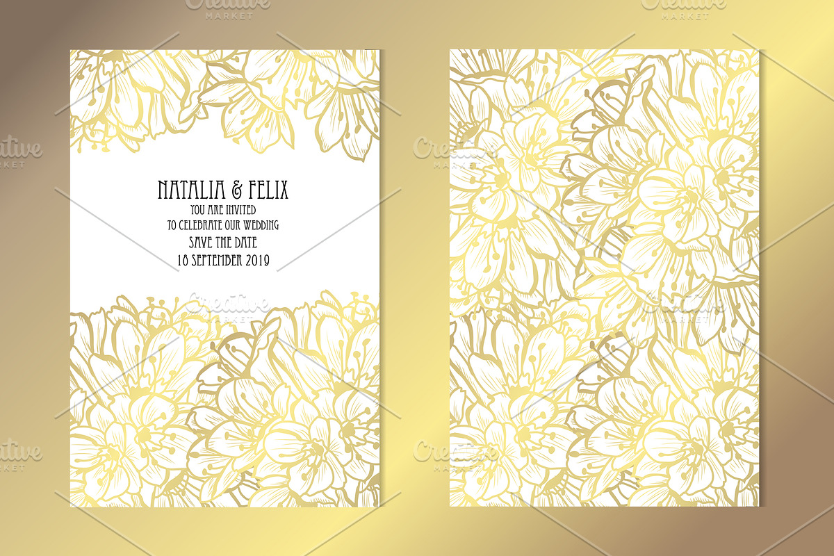 Golden Clivia Card Template in Postcard Templates - product preview 8