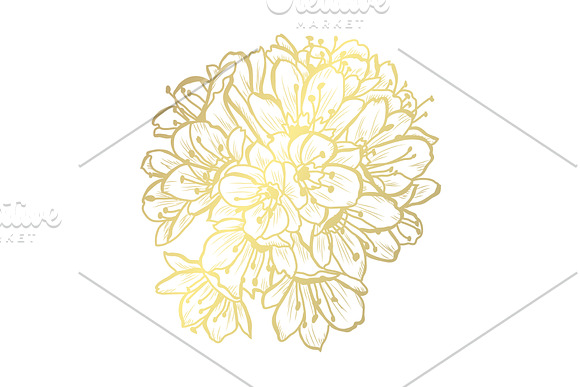 Golden Clivia Card Template in Postcard Templates - product preview 1