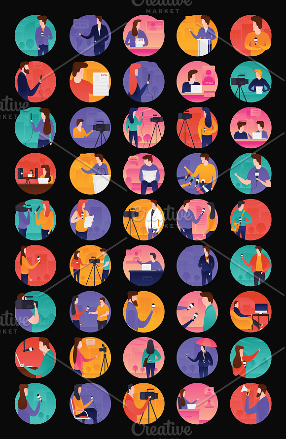 45 Mass Media Vector Icons in Icons - product preview 1