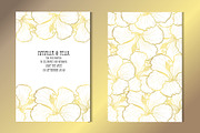 Golden Hibiscus Card Template