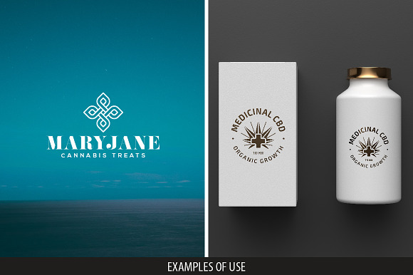 9 Modern Vintage Cannabis Logos V in Logo Templates - product preview 2