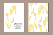 Golden Iris Card Template