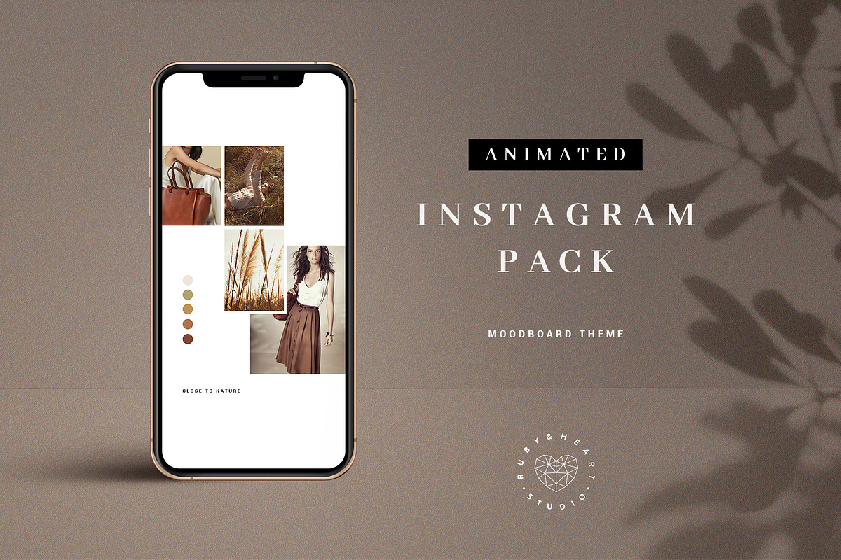 Animated Moodboard Instagram Pack in Instagram Templates - product preview 8