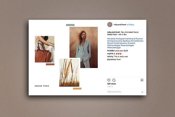 Animated Moodboard Instagram Pack in Instagram Templates - product preview 2
