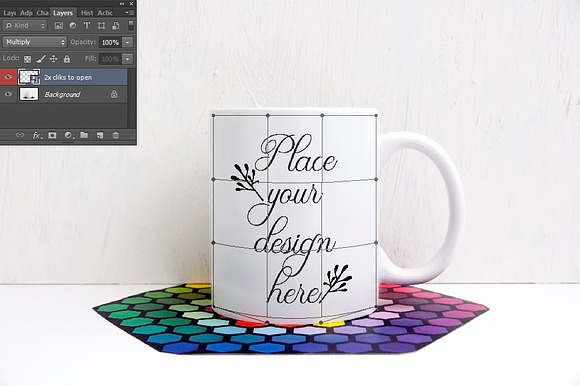 11oz spring white coffee mug mock up in Product Mockups - product preview 1
