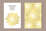 Golden Lotus Card Template