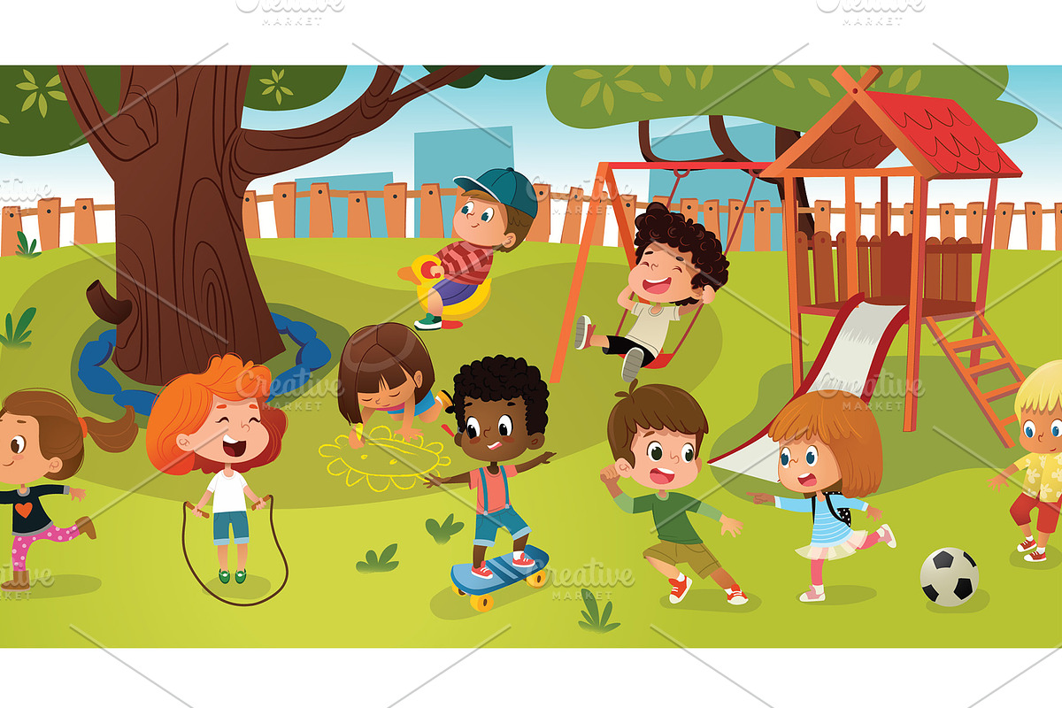 School Playground PNG Elements in Illustrations - product preview 8