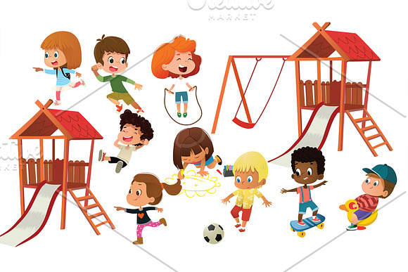 School Playground PNG Elements in Illustrations - product preview 1