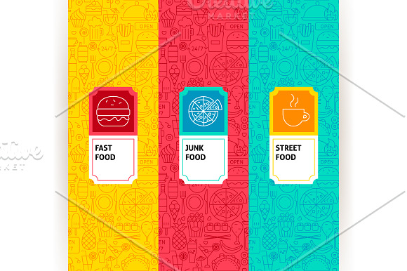 Fast Food Line Tile Patterns in Patterns - product preview 1