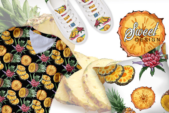 Pineapple Watercolor png in Illustrations - product preview 1