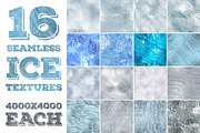 16 seamless ice textures. High res.