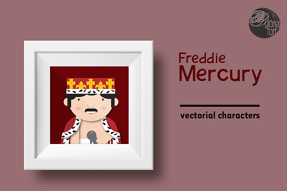 Freddie Mercury in Illustrations - product preview 5