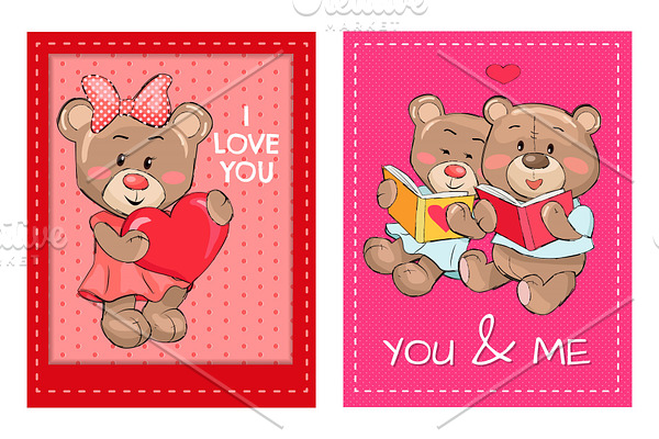 I Love You and Me Teddy Bears