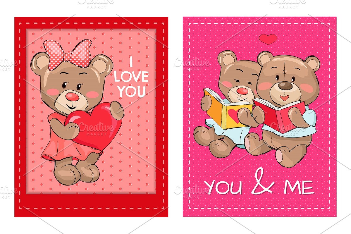 I Love You and Me Teddy Bears in Objects - product preview 8