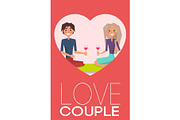 Love Couple Man and Woman Vector