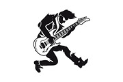Guitarist Playing Songs on Vector