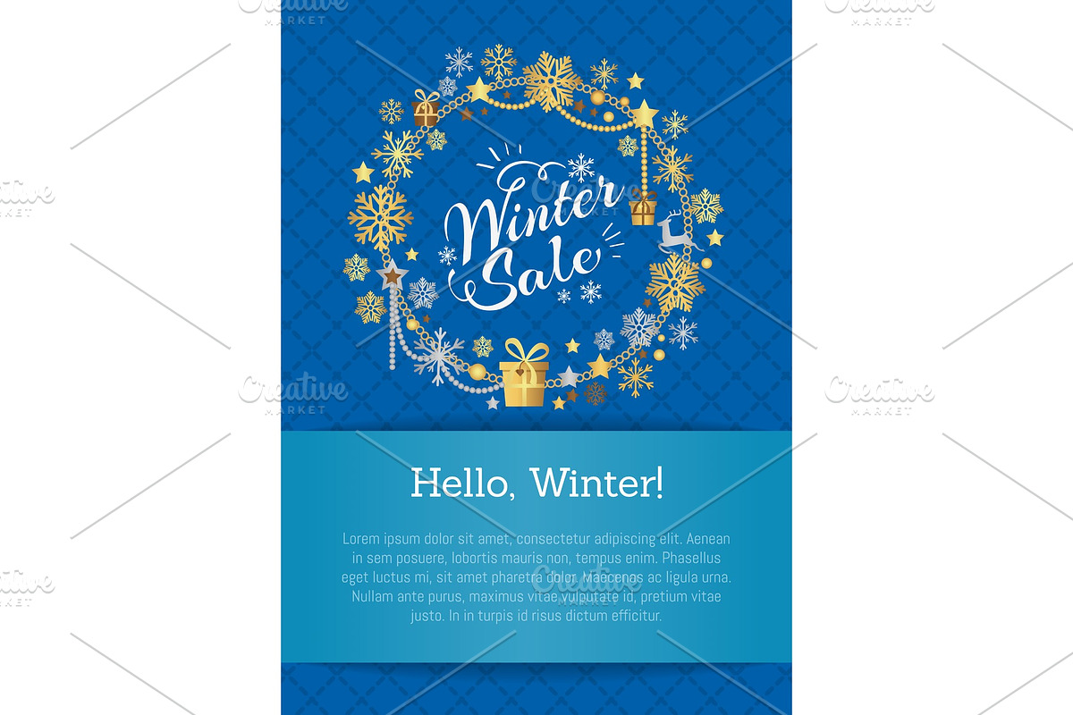 Winter Sale Poster in Frame Made of in Illustrations - product preview 8