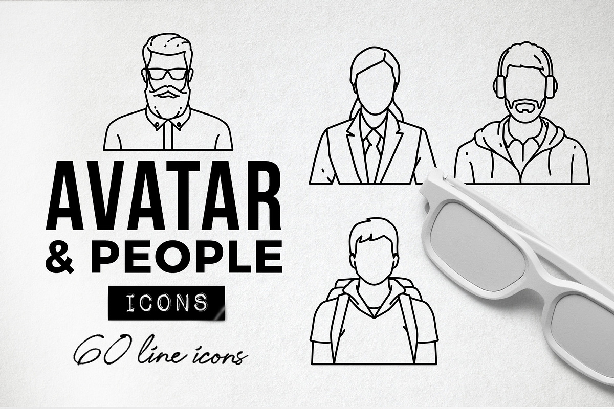 60 Profile Avatars Icons - People in People Icons - product preview 8