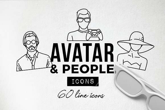 60 Profile Avatars Icons - People in People Icons - product preview 9