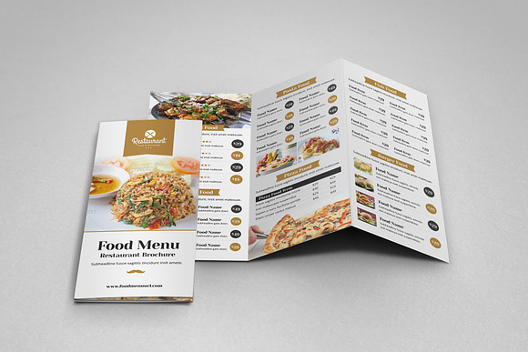 Food Menu Trifold Brochure v1 in Brochure Templates - product preview 7