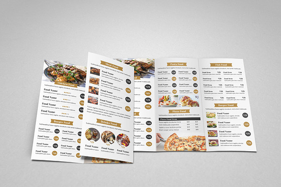 Food Menu Trifold Brochure v1 in Brochure Templates - product preview 9