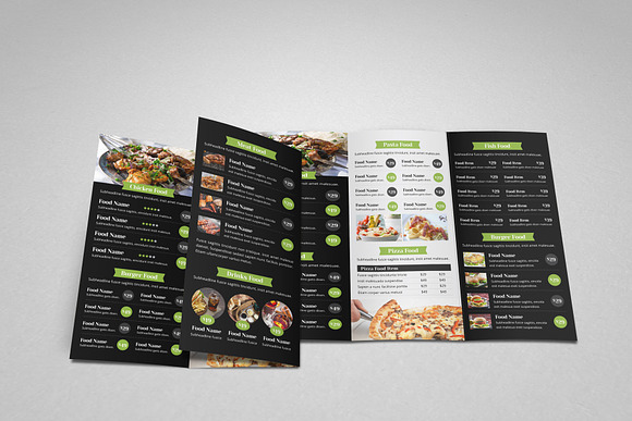 Food Menu Trifold Brochure v1 in Brochure Templates - product preview 12