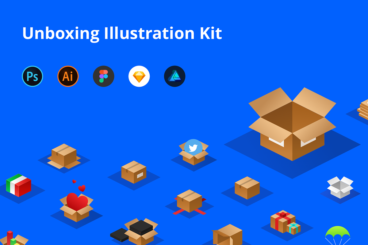 Unboxing Illustration Kit in Objects - product preview 8