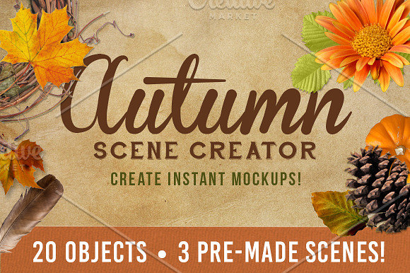 Autumn Mockup Creator in Scene Creator Mockups - product preview 3