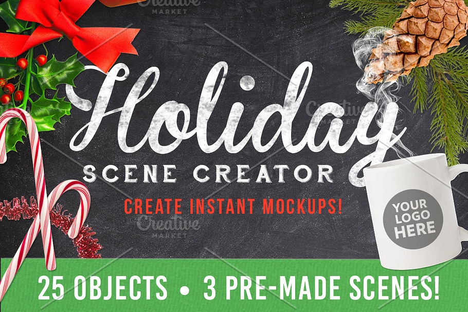 Christmas Holiday Mockup Creator in Scene Creator Mockups - product preview 8