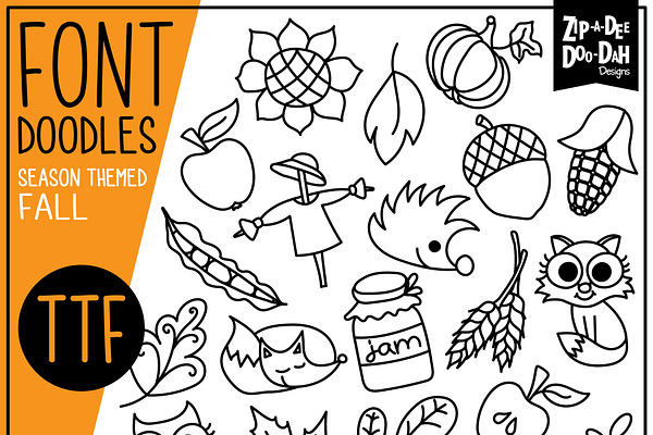 Fall Harvest Doodle Font