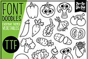 Vegetables Doodle Font