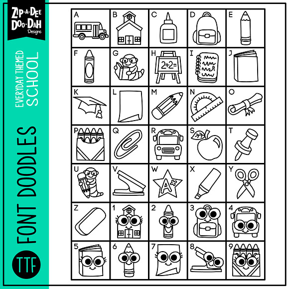 Back To School Doodle Font in Fonts - product preview 1