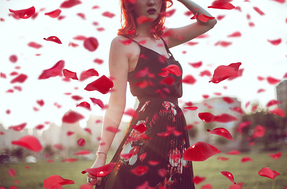 Falling Rose Petal Overlays in Photoshop Layer Styles - product preview 1