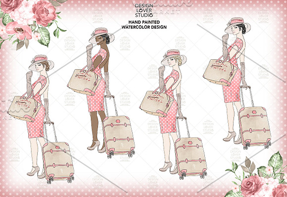 -50% Travel woman design in Illustrations - product preview 2