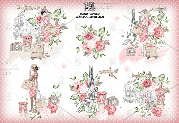 -50% Travel woman design in Illustrations - product preview 3