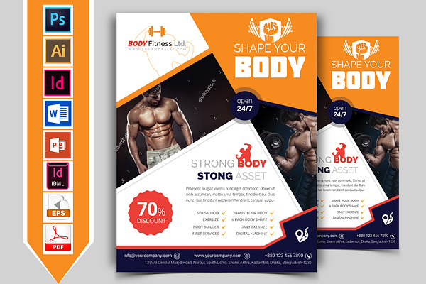 Gym & Fitness Flyer Template Vol-01