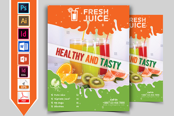 Fruit Juice Menu Flyer Vol-01