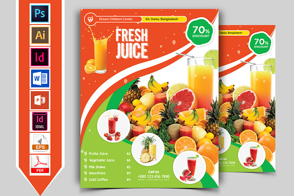 Fruit Juice Menu Flyer Vol-02