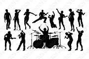 Silhouettes Rock or Pop Band
