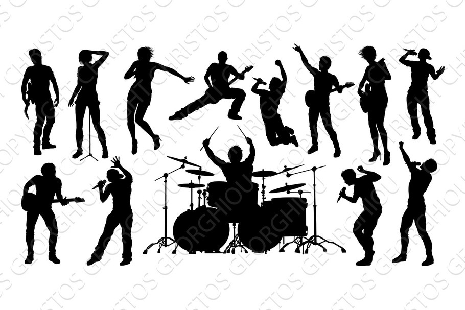 Silhouettes Rock or Pop Band