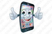 Cell Mobile Phone Mascot Cartoon
