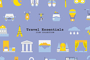 Travel Essentials Icon Collection